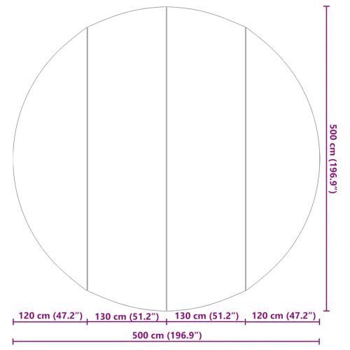 Подложка за басейни светлосива Ø500 см полиестерен геотекстил
