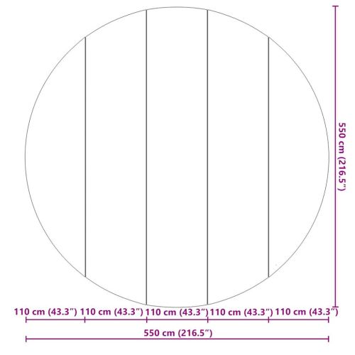 Подложка за басейни светлосива Ø550 см полиестерен геотекстил