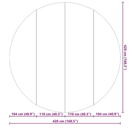 Подложка за басейни светлосива Ø428 см полиестерен геотекстил
