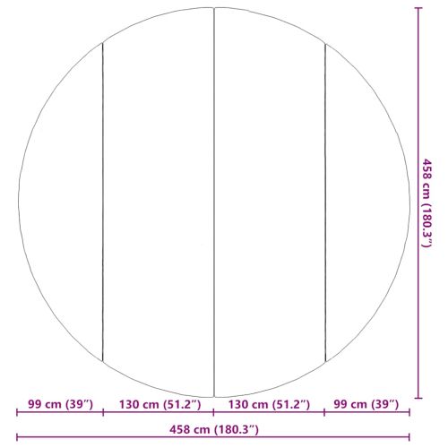 Подложка за басейни светлосива Ø458 см полиестерен геотекстил