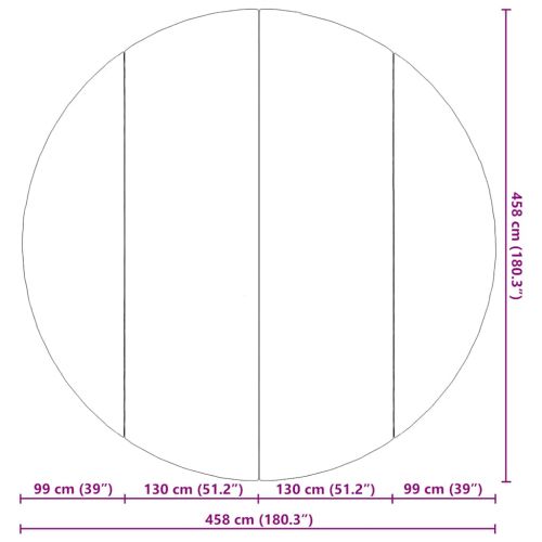 Подложка за басейни светлосива Ø458 см полиестерен геотекстил