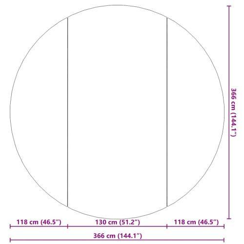 Подложка за басейни светлосива Ø306 см полиестерен геотекстил
