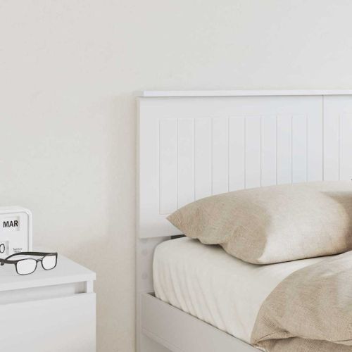 Облегалка за глава с таблото Бяло 135 cm Инженерно дърво