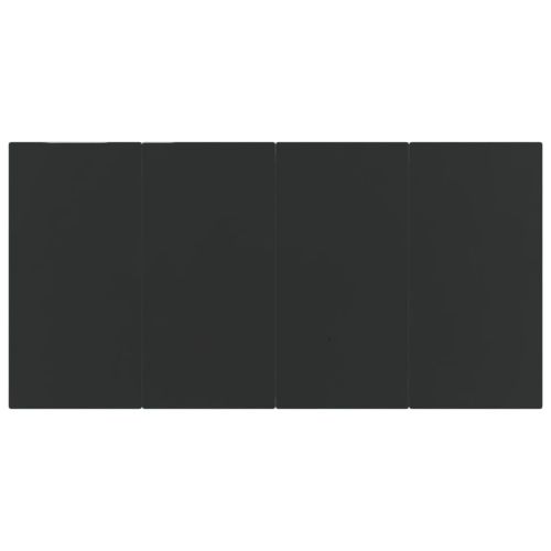 Градински трапезен комплект от 7 части, черно, полиратан