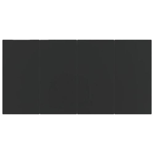 Градински трапезен комплект, 5 части, черен, полиратан