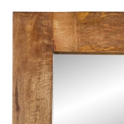 Комплект мебели за баня, 2 части, масивна мангова дървесина