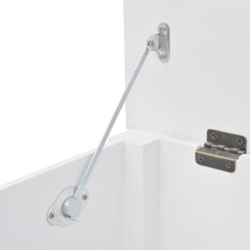 Пейка за съхранение, бароков стил, MDF, Бяла