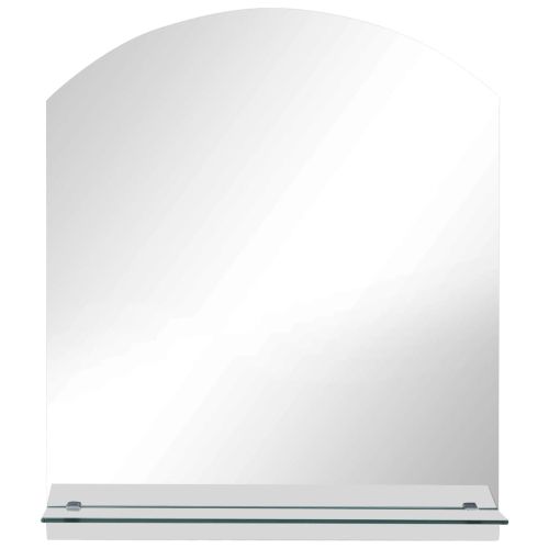 Стенно огледало с рафт, 30x50 см, закалено стъкло