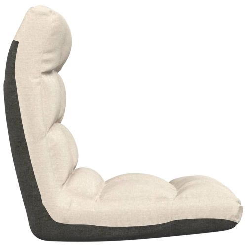 Сгъваем подов стол, кремав, текстил