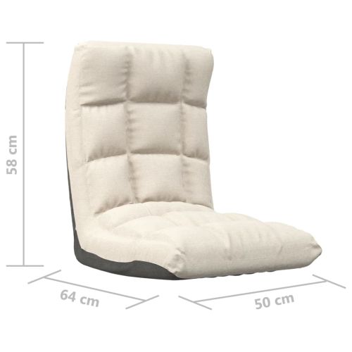 Сгъваем подов стол, кремав, текстил