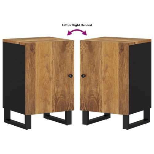 Шкаф за баня 38x33x58 см масивно мангово дърво