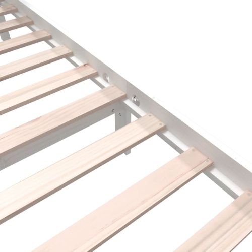 Рамка за легло, бяла, бор масив, 180x200 cм, Super King