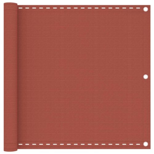 Балконски параван, теракота, 90x400 см, HDPE