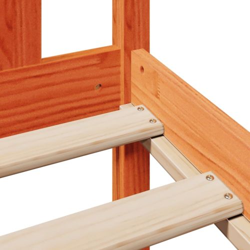 Легло с етажерка за книги, без матрак, 160x200 см, бор масив