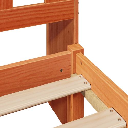 Легло с етажерка за книги, без матрак, 160x200 см, бор масив