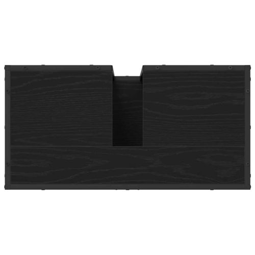 Комплект мебели за баня с рафт 4 pcs Черния дъб Инженерно дърво