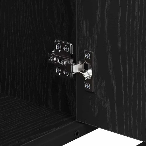 Комплект мебели за баня с рафт 3 pcs Черния дъб Инженерно дърво