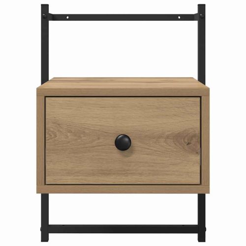 Нощен шкаф с чекмедже 2 pcs Дъб 35 x 30 x 51 см Инженерно дърво