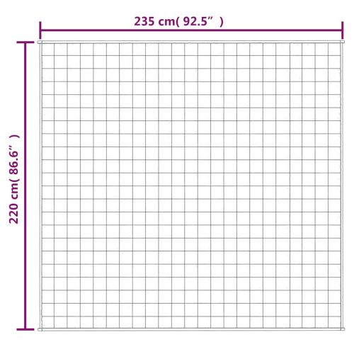Утежнено одеяло сиво 220x235 см 11 кг плат
