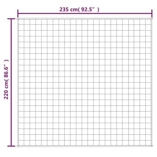 Утежнено одеяло сиво 220x235 см 11 кг плат