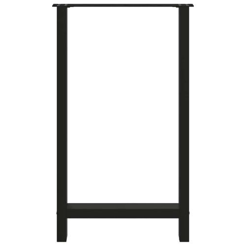 Крака за бар маса, черни, 2 бр., 60 x (100-101) см, стомана