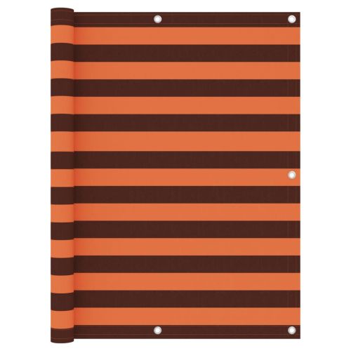 Балконски параван, оранжево и кафяво, 120x300 см, оксфорд плат