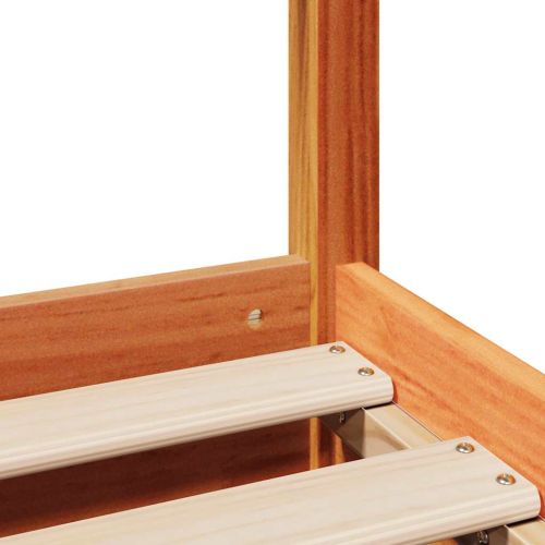 Рамка за легло без матрак, восъчнокафяв, 140x200 см, бор масив