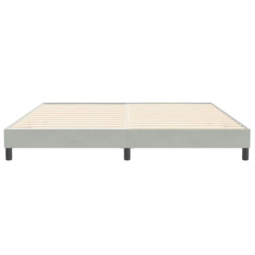 Box Spring Легло без матрак Светло сиво 200x210 cm Кадифе