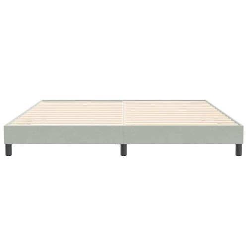Box Spring Легло без матрак Светло сиво 200x220 cm Кадифе