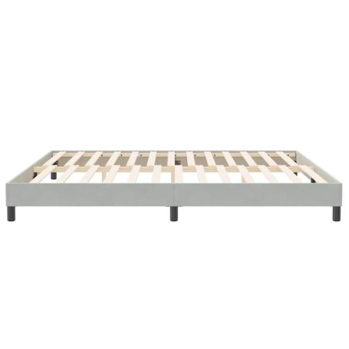 Box Spring Легло без матрак Светло сиво 200x220 cm Кадифе