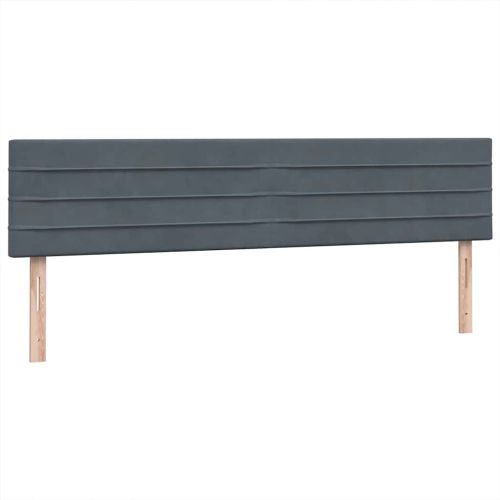 Box Spring легло с матраци Тъмно сиво 180x210 cm кадифе