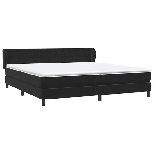 Box Spring легло с матраци Black 180x210 cm Velvet