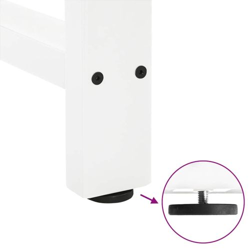 Крака за масичка за кафе, бели, 2 бр., 40 x (30-31) см, стомана