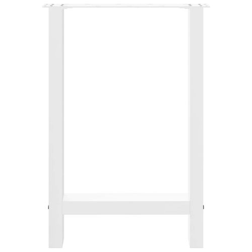 Крака за трапезна маса, бели, 2 бр., 50 x (72-73) см, стомана