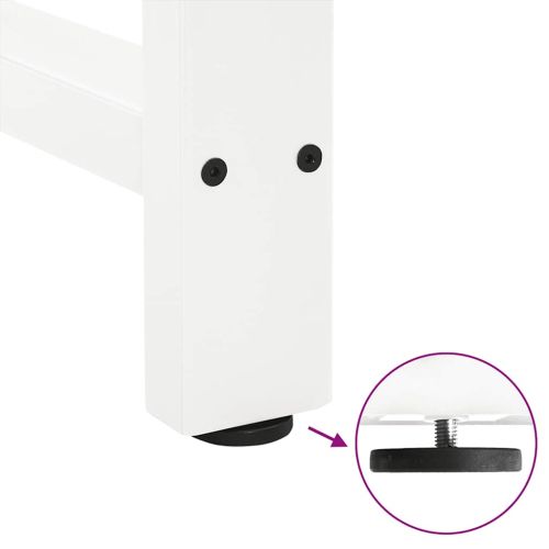 Крака за трапезна маса, бели, 2 бр., 50 x (72-73) см, стомана