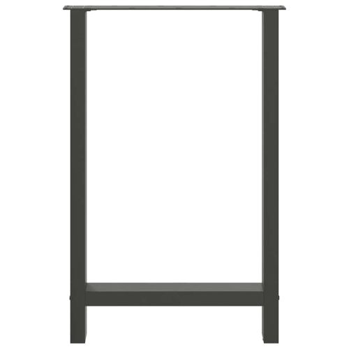 Крака за бар маса, антрацит, 2 бр., 60 x (90-91) см, стомана