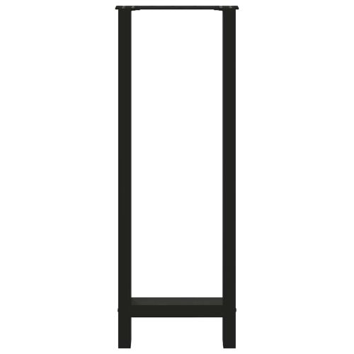 Крака за бар маса, черни, 2 бр., 40 x (110-111) см, стомана