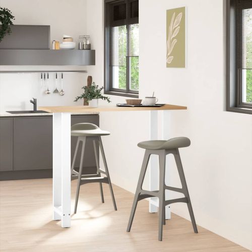 Крака за бар маса, бели, 2 бр., 40 x (110-111) см, стомана