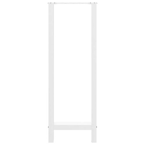 Крака за бар маса, бели, 2 бр., 40 x (110-111) см, стомана