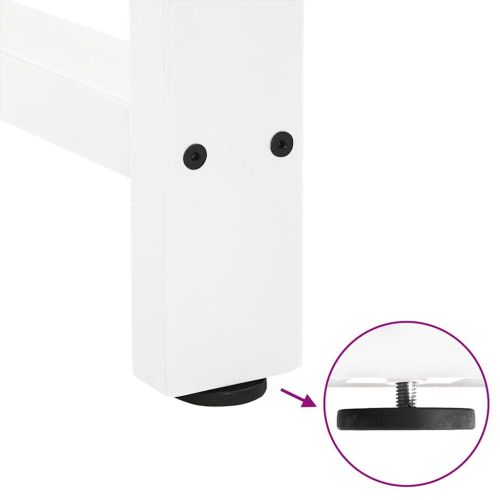 Крака за бар маса, бели, 2 бр., 40 x (110-111) см, стомана