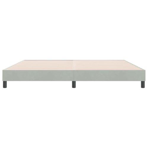 Рамка за легло без матрак Светло сиво 180x210 cm Кадифе