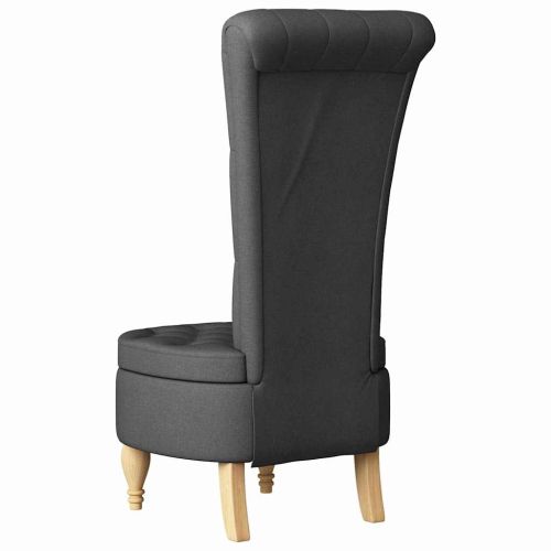 Стол с тапицерия Тъмен сив 56,5 x 70 x 110 см текстил