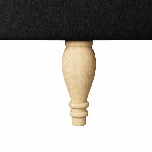 Стол с тапицерия Черно 56,5 x 70 x 110 см текстил