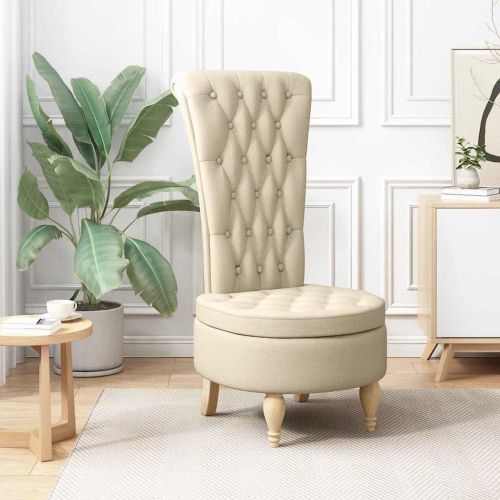 Стол с тапицерия Крем 56,5 x 70 x 110 см текстил