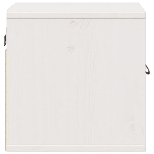 Стенни шкафове, 2 бр, бели, 31,5x30x30 см, бор масив