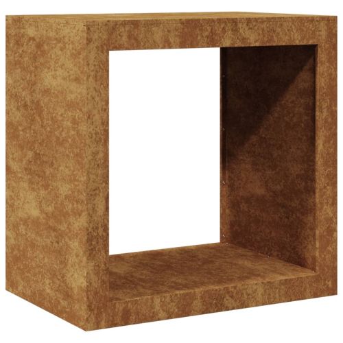 Стойка за дърва за огрев 60x40x60 cm Патинираща стомана