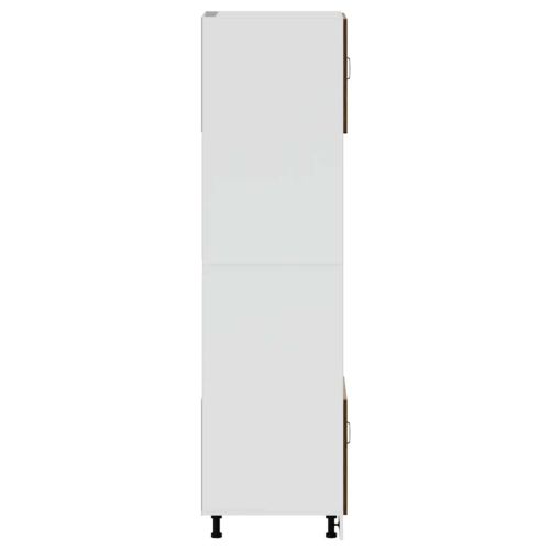 Шкафове за фурна, 2 бр. "Kalmar", кафяв дъб, инженерна дървесина