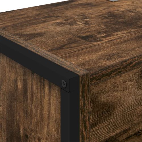 Шкаф за книги 2 pcs Димящ дъб 80 x 30 x 155 см Инженерно дърво