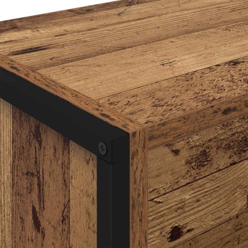 Шкаф за книги 2 pcs Старо дърво 80 x 30 x 155 см