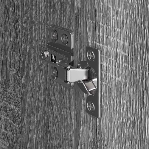 Гардероб 2 pcs Сив Сонома 50 x 50 x 200 cm Инженерно дърво